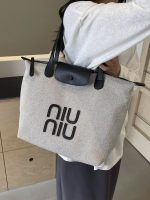 Wholesale Summer Women Fashion Casual Large Capacity Letter Canvas Tote Bag - Image 3