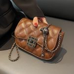 Wholesale Women Casual Simple Solid Color Embroidery Chain Crossbody Bag - Image 3