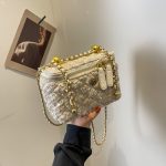 Wholesale Women Fashion Elegant Woolen Chain Zipper Crossbody Bag - Image 3