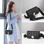 Women Fashion Simple Solid Color Rectangle Crossbody Bag - Image 2