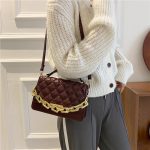 Wholesale Women Fashion Solid Color Rhombus Messenger Bag - Image 2
