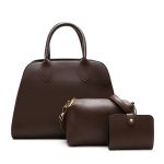 Wholesale Elegant And Elegant Solid Color Bag Large Capacity Handbag Three Piece Set - Image 4
