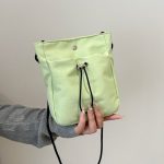 Wholesale Simple Drawstring Canvas Mini Crossbody Bag