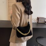 Wholesale Women Fashion Solid Color Suede Square Crossbody Bag