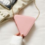 Women Fashion Creative PVC Triangle Chain Mini Crossbody Jelly Bag - Image 3