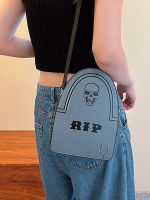 Halloween Creative Skull Tombstone Crossbody Bag - Image 3