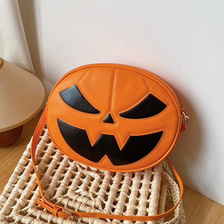 main_2-1703 Wholesale Halloween Creative Pumpkin Skull Shoulder Bag - Image 1