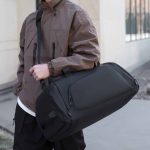 Wholesale Men Leisure Sports Basic Solid Color Large Capacity PU Duffle Bag - Image 2