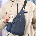 Wholesale Men'S Fashion Casual Water-Repellent Outdoor Chest Bag