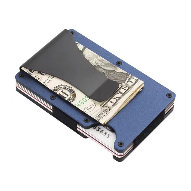 main_2-1791 Wholesale Men Fashion Casual Metal Aluminum Alloy Card Holder Anti-Magnetic Rfid Wallet - Image 1