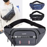 Multifunctional Crossbody Waterproof Sports Men Casual Multi Pocket Design Solid Color Large Capacity Waist Chest Bag