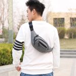 Unisex Casual Multi Pocket Design Solid Color Large Capacity Waist Chest Bag - Image 2