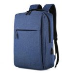 Unisex Basic Design Solid Color Canvas Backpack - Image 3