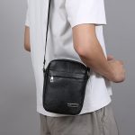 Men Fashion Simple Retro Pu Leather Business Crossbody Bag - Image 4