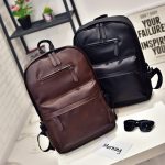 Casual Men Travel Bag Large Capacity Pu Leather Backpack - Image 3