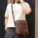 Men Fashion Casual Business PU Crossbody Bag - Image 2
