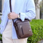 Men Fashion Casual Business PU Crossbody Bag - Image 2