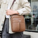 Men Fashion Casual Business PU Crossbody Bag - Image 5