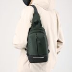 Men'S Casual Color Matching Wear-Resistant Oxford Cloth Chest Bag - Image 2