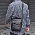 Wholesale Men Fashion Casual Commuter PU Crossbody Bag
