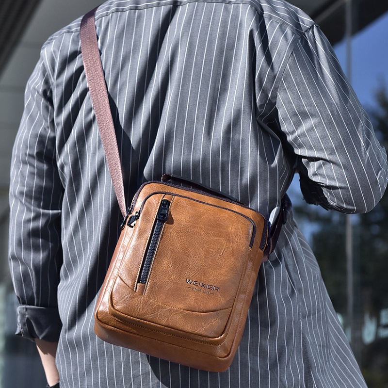 main_2-1849 Men Fashion Casual Commuter PU Crossbody Bag - Image 1