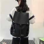 Wholesale Unisex Casual Breathable Waterproof Solid Color Pu Backpack - Image 2