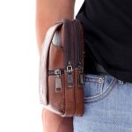 Genuine Leather Multifunctional Belt Mobile Phone Waist Bag - Image 2