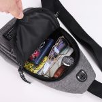 Men Fashion Double Zipper Waist Chest Bag - Image 3