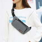 Wholesale Men Solid Color Running Sports Shoulder Bag Fitness Crossbody Waist Bag - Image 3