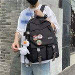 Wholesale Neutral Casual Design Solid Color Canvas Large Capacity Backpack - Image 3