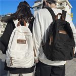 Wholesale Canvas Neutral Casual Design Solid Color Large Capacity Backpack - Image 2