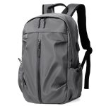 Wholesale Men Casual Zipper Design Solid Color Large Capacity Backpack