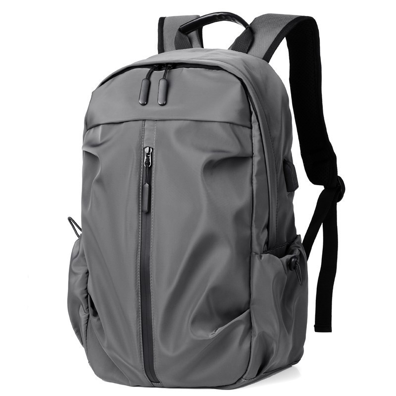 main_2-1889 Wholesale Men Casual Zipper Design Solid Color Large Capacity Backpack - Image 1