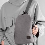 Men Leisure Sports Commuter Canvas Chest Bag - Image 3