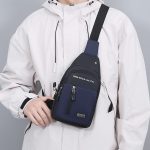Wholesale Men Fashion Casual Commuter Oxford Chest Bag