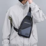 Wholesale Men Fashion Casual Commuter Camouflage Oxford Chest Bag - Image 3