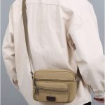 Wholesale Men Fashion Casual Commuter Canvas Crossbody Bag - Image 3