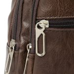 Wholesale Men Fashion Casual Commuter PU Double Layer Chest Bag - Image 4