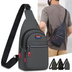 Wholesale Men Fashion Casual Commuter Oxford Chest Bag - Image 4