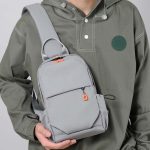 Wholesale Men Fashion Casual Basic Commuter Nylon Chest Bag