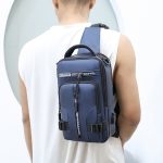 Wholesale Men Fashion Casual Sports Basic Letters Oxford Chest Bag - Image 2