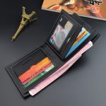 Wholesale Men Simple Casual Diamond Multi-Card Square Wallet - Image 2