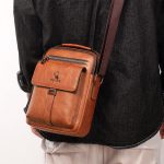 Wholesale Men Casual Basic Commuter Zipper PU Crossbody Bag - Image 2