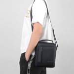 Wholesale Men Casual Basic Commuter Zipper PU Crossbody Bag - Image 2