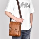 Wholesale Men Casual Basic Commuter Zipper PU Crossbody Bag - Image 2