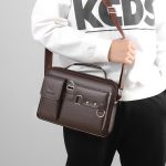 Wholesale Men Fashion Casual Retro PU Crossbody Bag - Image 3