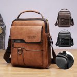 Wholesale Men Fashion Casual Retro PU Crossbody Bag