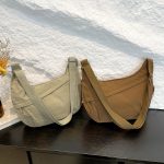 Wholesale Women Fashion Casual Solid Color Nylon Shoulder Bag - Image 5