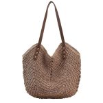 Wholesale Women Fashion Casual Straw Woven Large Capacity Vacation Tote Bag - Image 3