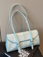 Wholesale Women Fashion Casual Solid Color Wax Leather Baguette Shoulder Bag - Image 3